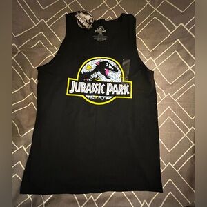 Jurassic Park Black Graphic Tank Top